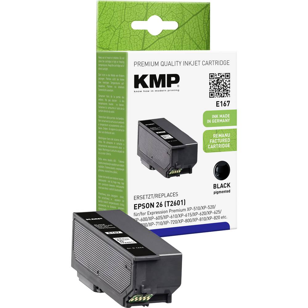 KMP Ink náhradní Epson 26, T2601 kompatibilní černá E167 1626,4801
