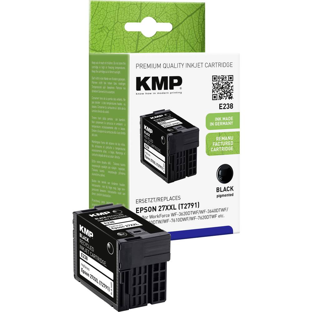 KMP Ink náhradní Epson 27XXL, T2791 kompatibilní černá E186 1627,4201