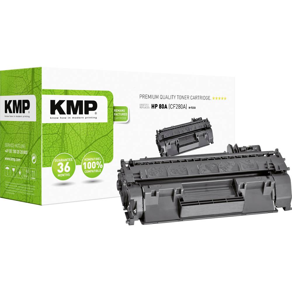 KMP H-T233 Toner náhradní HP 80A, CF280A černá 3100 Seiten kompatibilní náplň do tiskárny