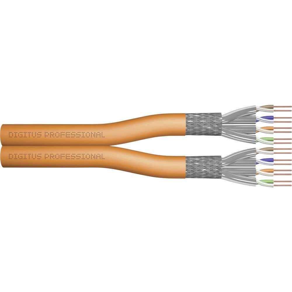 Digitus DK-1743-VH-D ethernetový síťový kabel CAT 7 S/FTP 4 x 2 x 0.57 mm oranžová metrové zboží