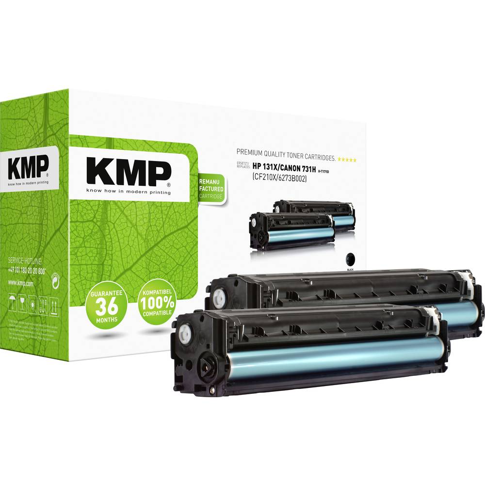 KMP H-T171D kazeta s tonerem Dual náhradní HP 131X, CF210X černá 4800 Seiten kompatibilní sada 2 ks. toneru