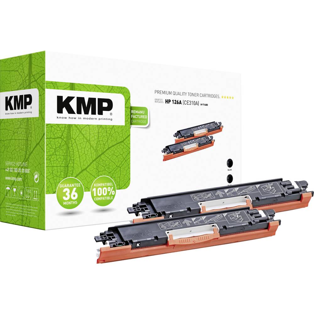 KMP Toner náhradní HP 126A, CE310A kompatibilní Dual černá 2400 Seiten H-T148D 1226,0021