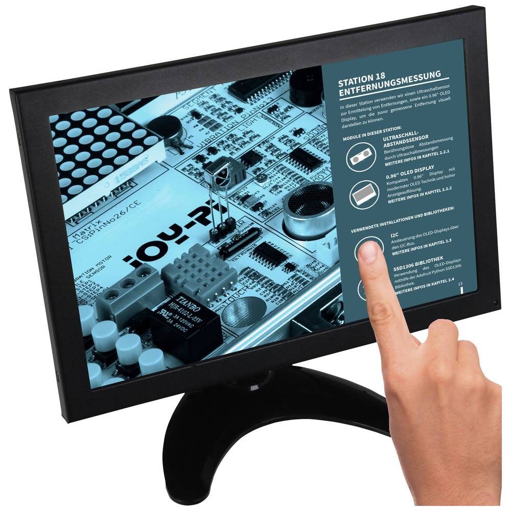 Joy-it RB-LCD10-2 dotykový monitor Energetická třída (EEK2021): A (A - G) 25.4 cm (10 palec) 1280 x 800 Pixel HDMI™, USB