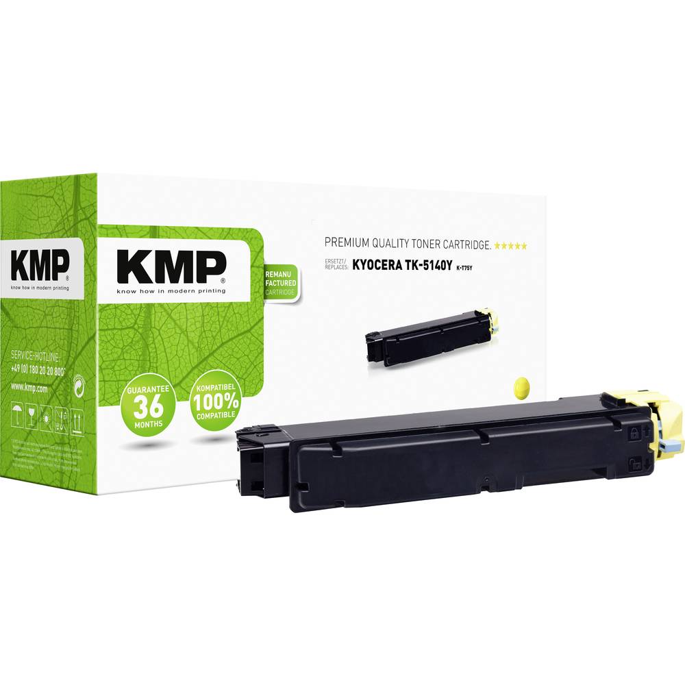 KMP náplň do tiskárny náhradní Kyocera TK-5140Y kompatibilní žlutá 5000 Seiten K-T75Y