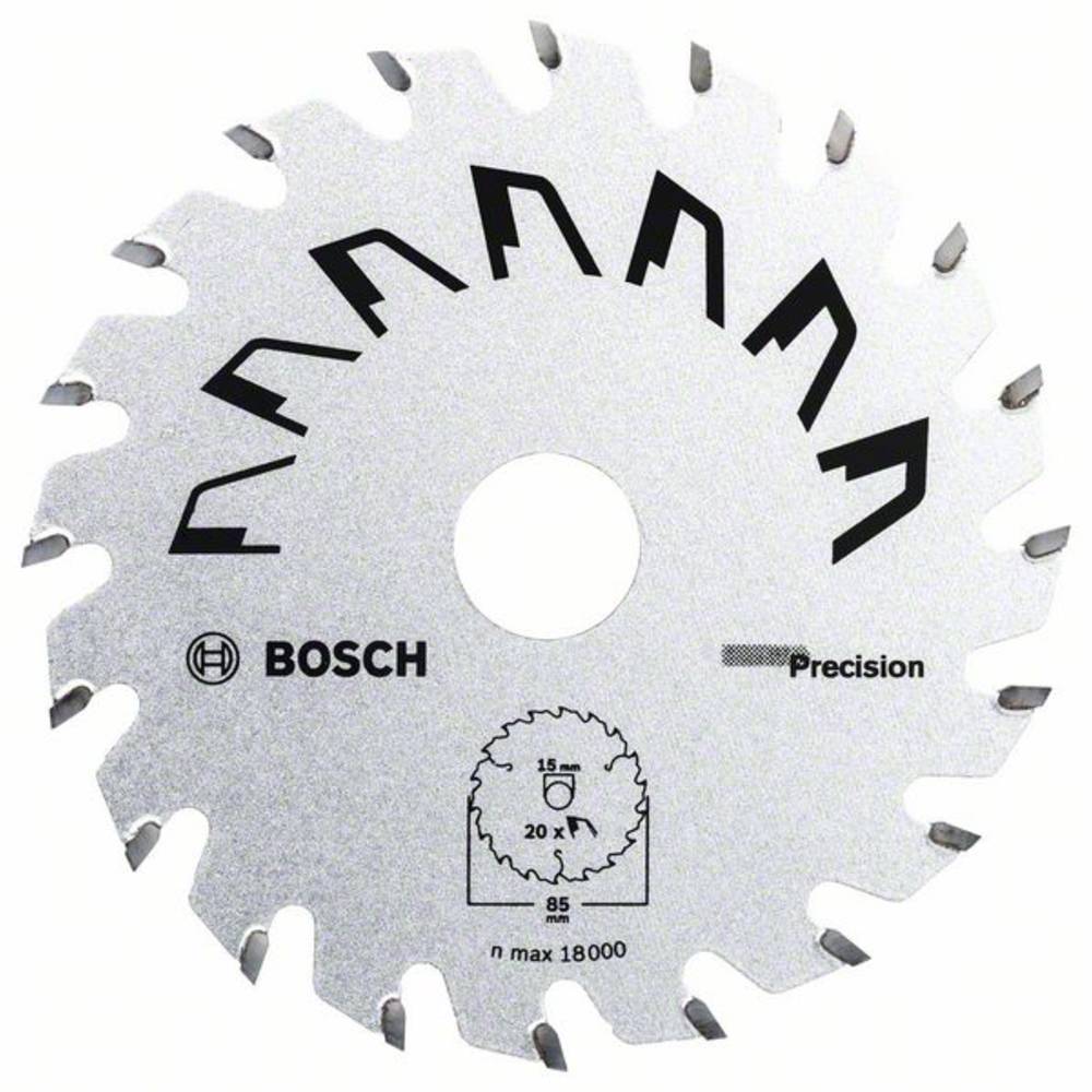 Bosch Accessories Precision 2609256D81 tvrdokovový pilový kotouč 85 x 15 mm Počet zubů (na palec): 20 1 ks