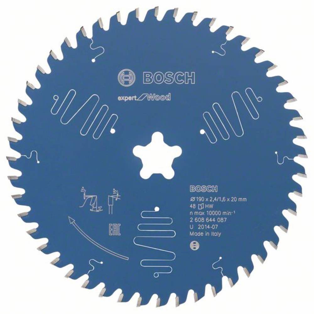 Bosch Accessories Expert for Wood 2608644087 pilový kotouč 190 mm Počet zubů (na palec): 48 1 ks