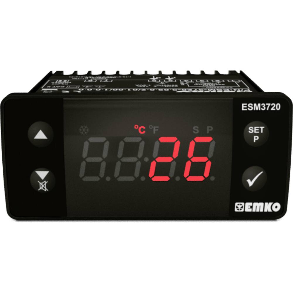 Emko ESM-3720 2bodový a PID regulátor termostat Pt100 -50 do 400 °C relé 16 A (d x š x v) 65 x 76 x 35 mm