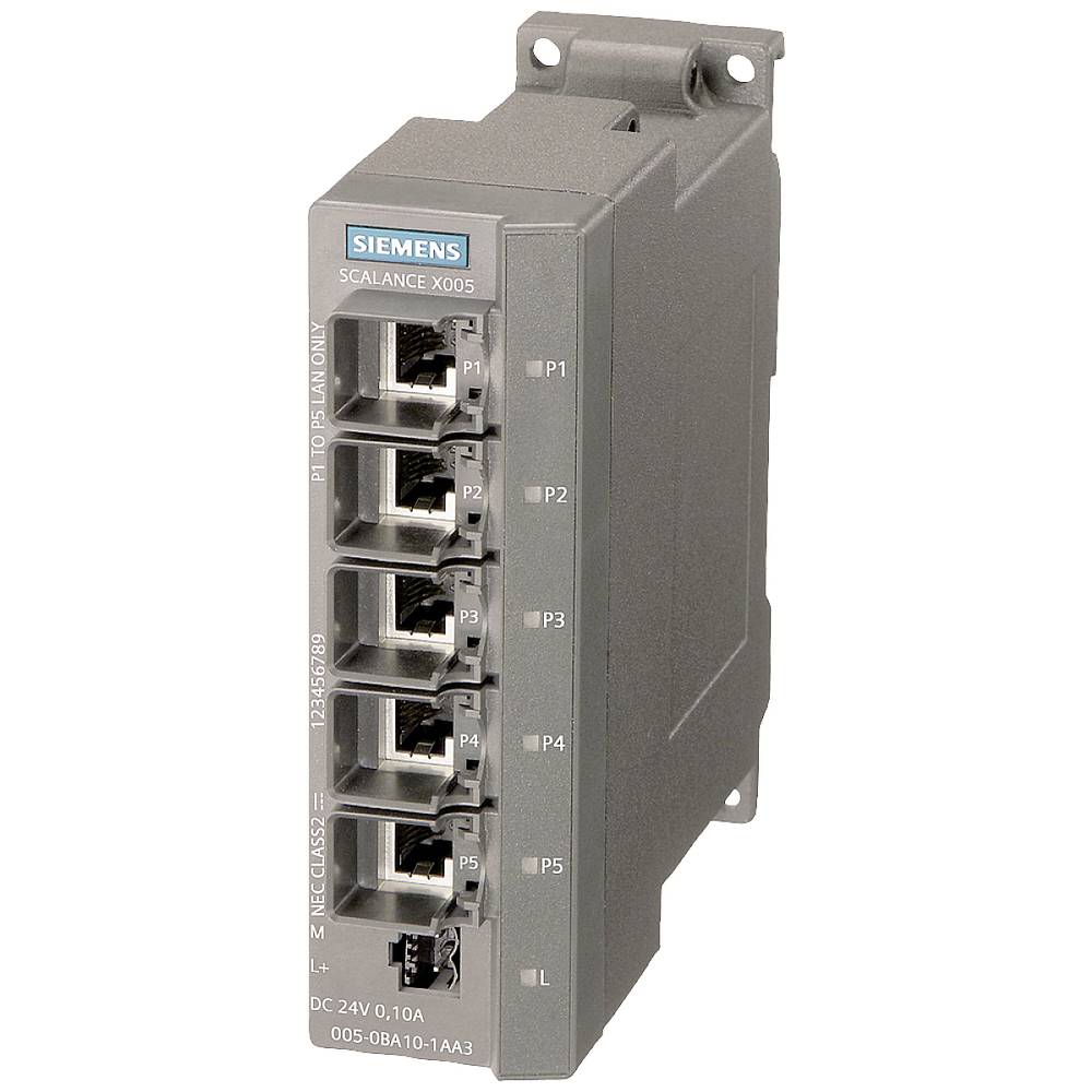 Siemens 6GK5005-0BA10-1AA3 průmyslový ethernetový switch, 10 / 100 MBit/s