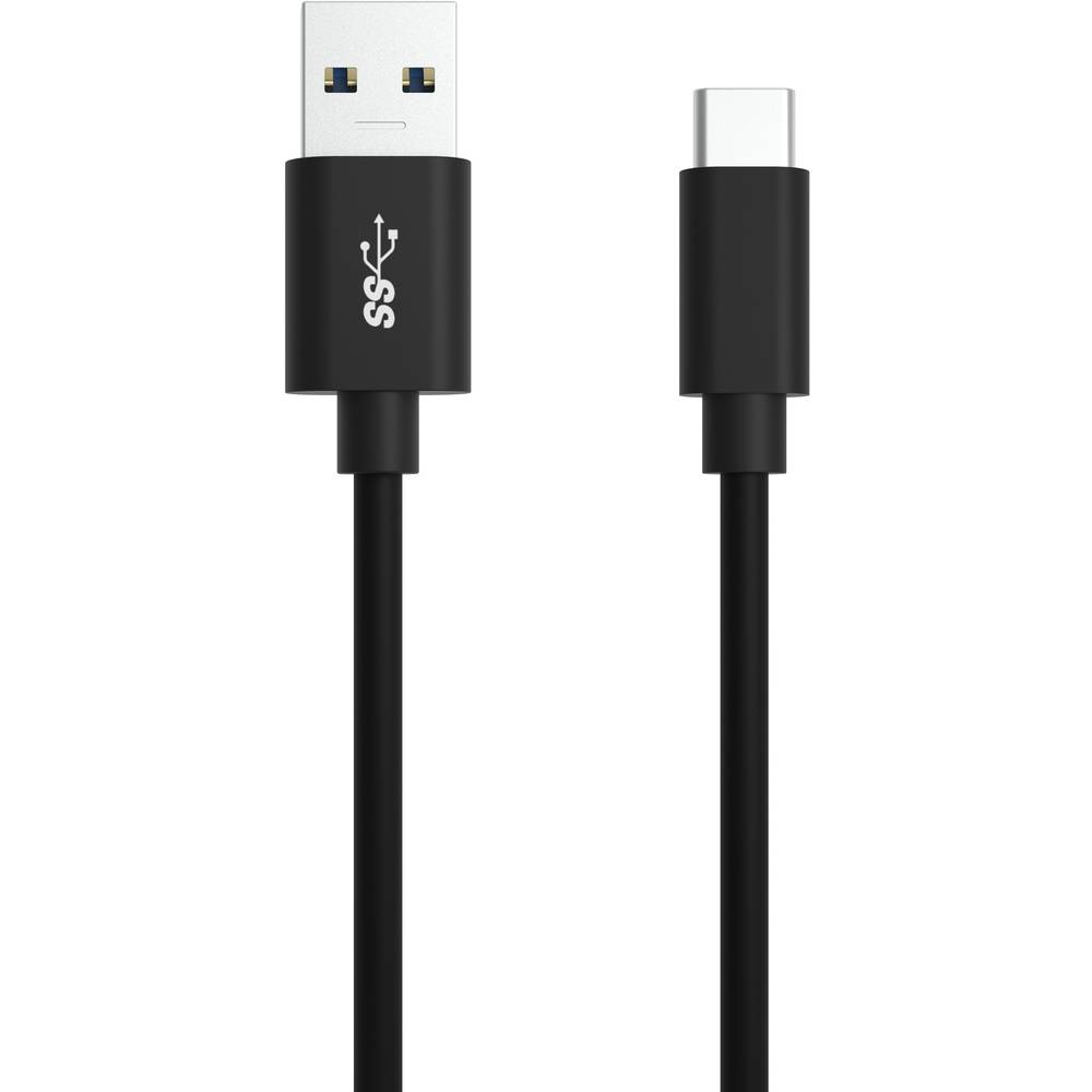 Ansmann USB kabel USB 3.2 Gen1 (USB 3.0 / USB 3.1 Gen1) USB-A zástrčka, USB-C ® zástrčka 1.20 m černá hliníková zástrčka