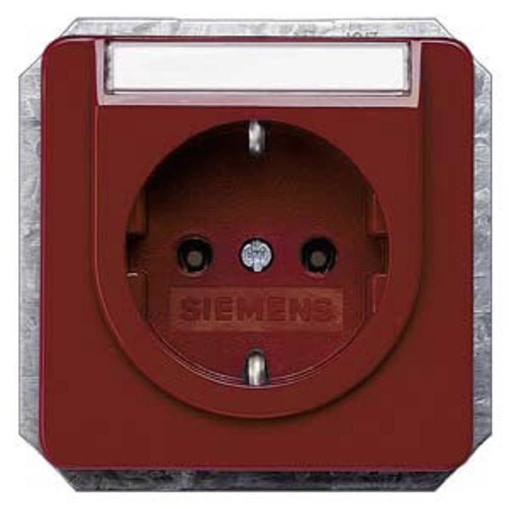 Siemens spínací program zásuvka s ochranným kontaktem Delta červená 5UB1476