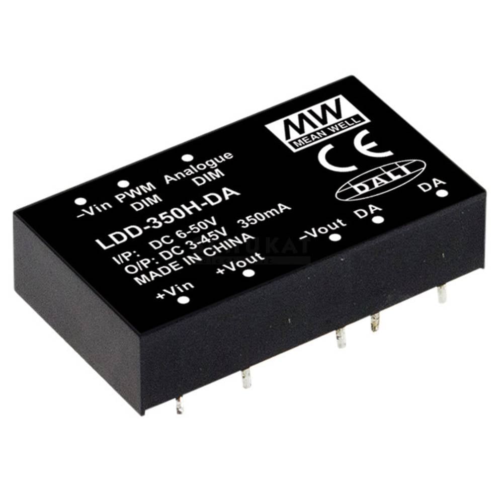 Mean Well LDD-350H-DA LED driver konstantní proud 350 mA 3 - 45 V/DC stmívatelný, Dali , ochrana proti přepětí , přepětí