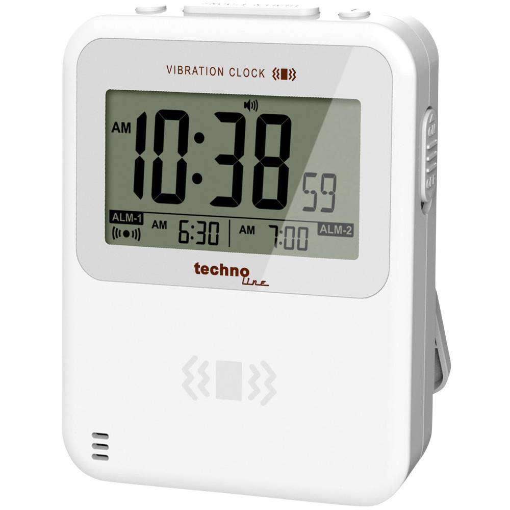 Techno Line WT 350 Quartz budík bílá časů buzení 2 alarm s vibracemi