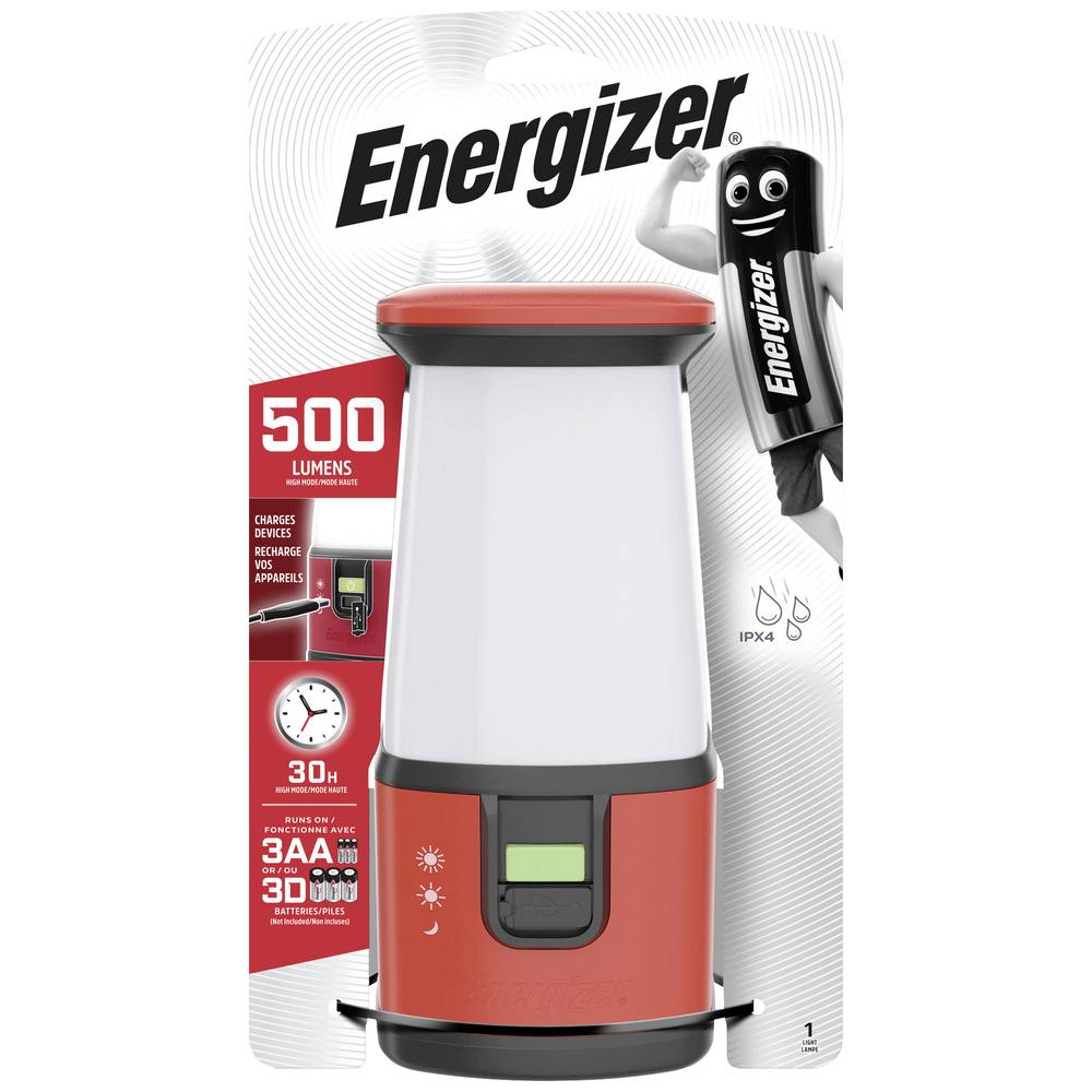 Energizer E301315801 360° LED kempingová lucerna 500 lm na baterii červená/černá