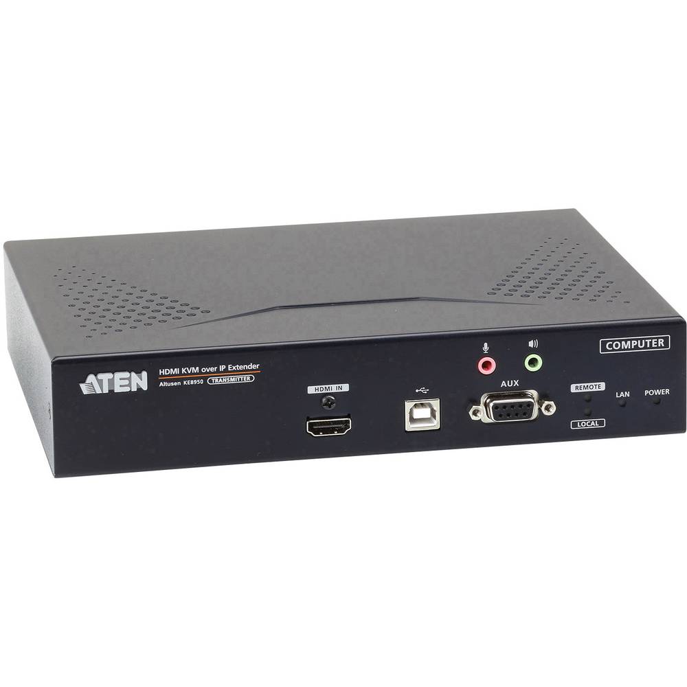 ATEN KE8950T-AX-G HDMI™, USB, Audio-Line-out , zásuvka mikrofonu, RS232 extender (prodloužení) přes síťový kabel RJ45, p