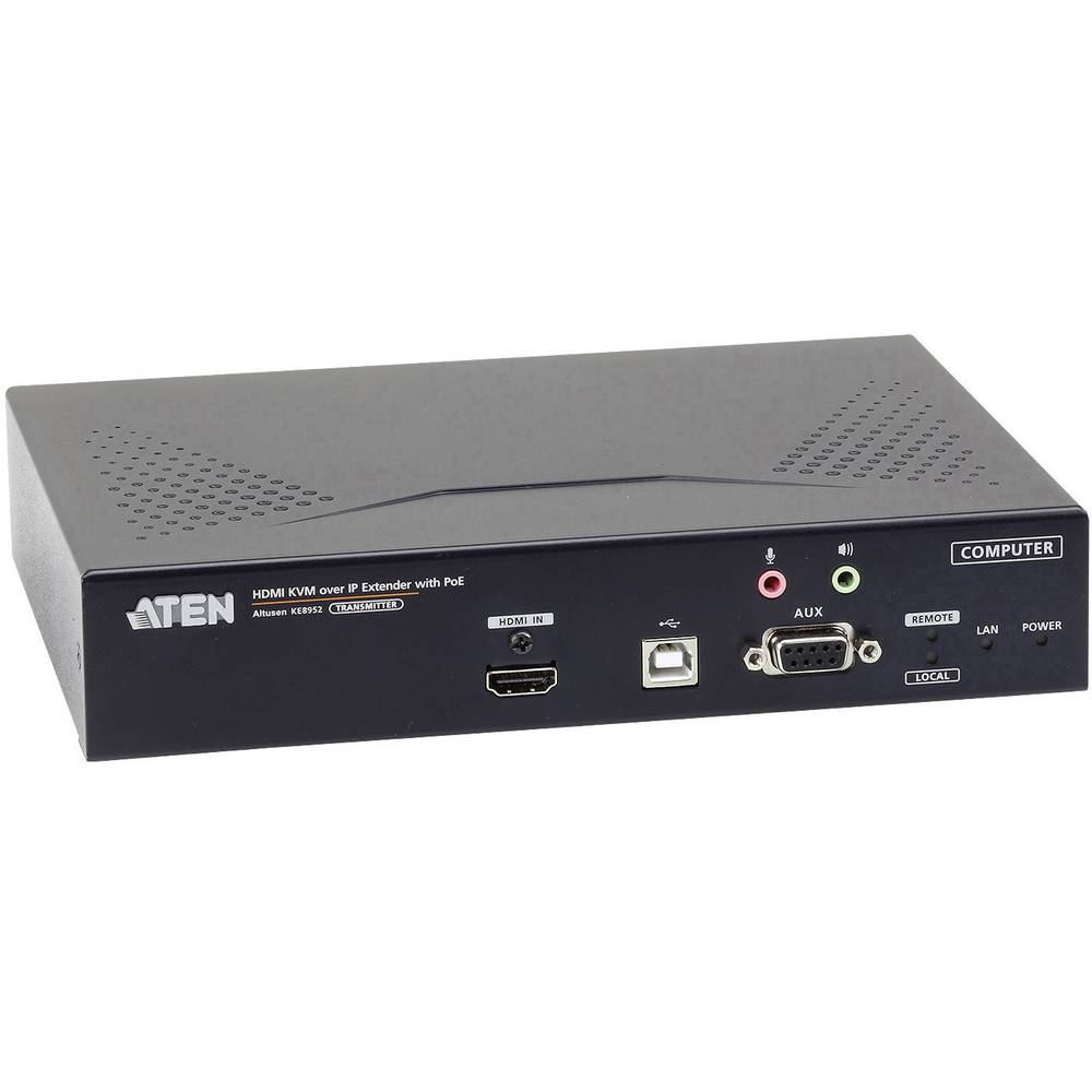ATEN KE8952T-AX HDMI™, USB, Audio-Line-out , zásuvka mikrofonu, RS232 extender (prodloužení) přes síťový kabel RJ45 10 k