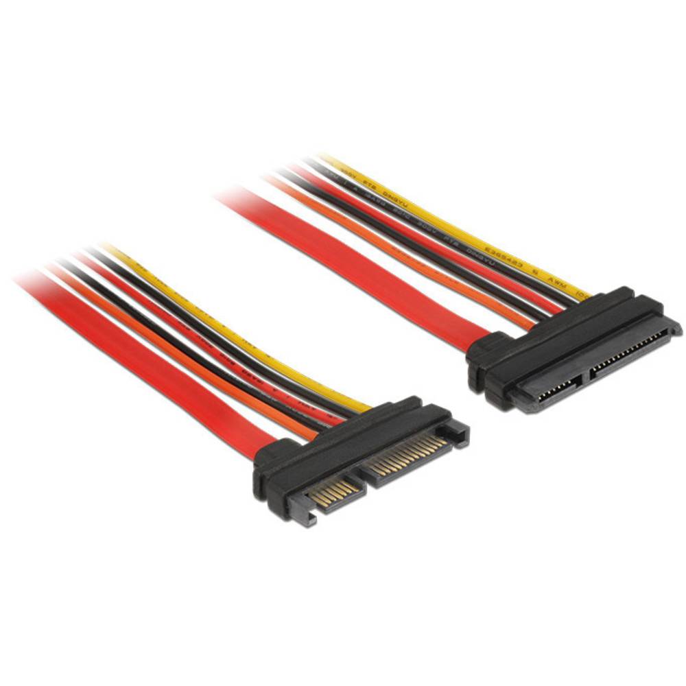 Delock pevný disk prodlužovací kabel [1x kombinovaná SATA zástrčka 15+7-pólová - 1x kombinovaná SATA zásuvka 15+7-pólová