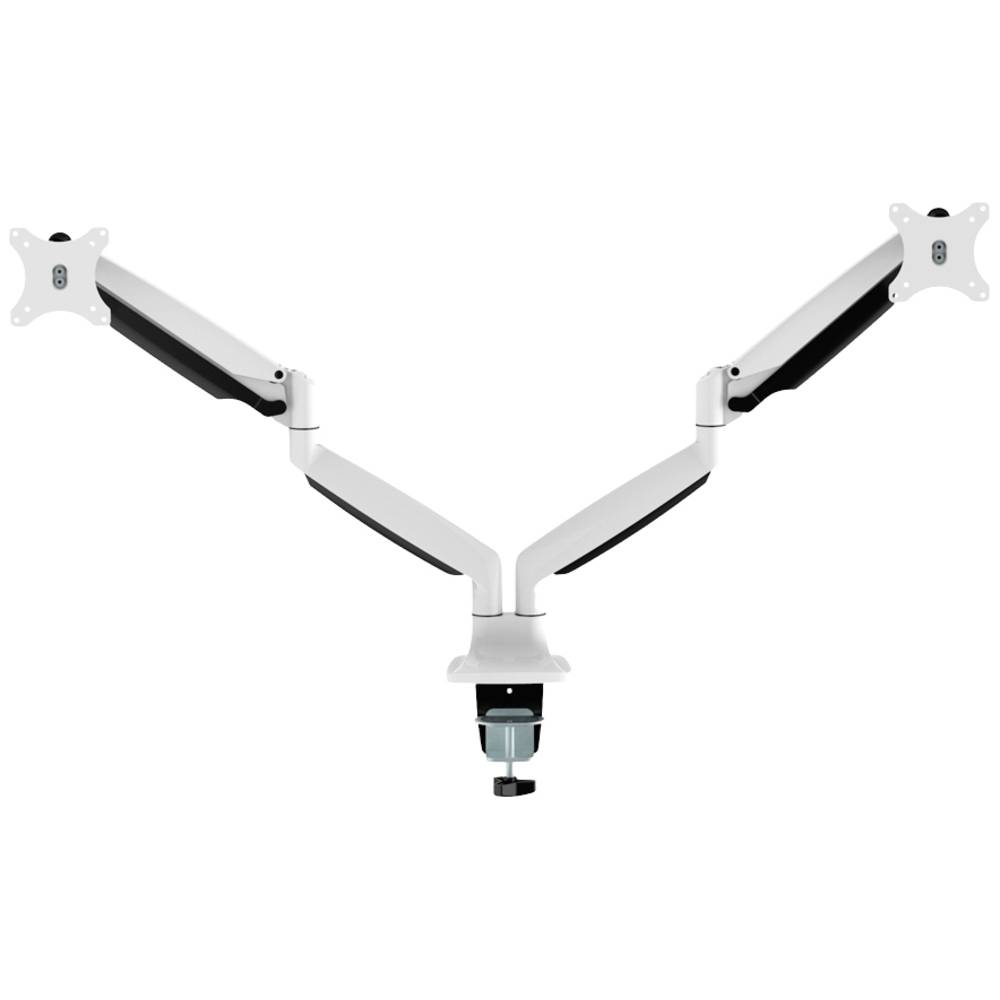 Neomounts NM-D750DWHITE 2násobný držák na stůl pro monitor 25,4 cm (10) - 76,2 cm (30) bílá naklápěcí, nakláněcí