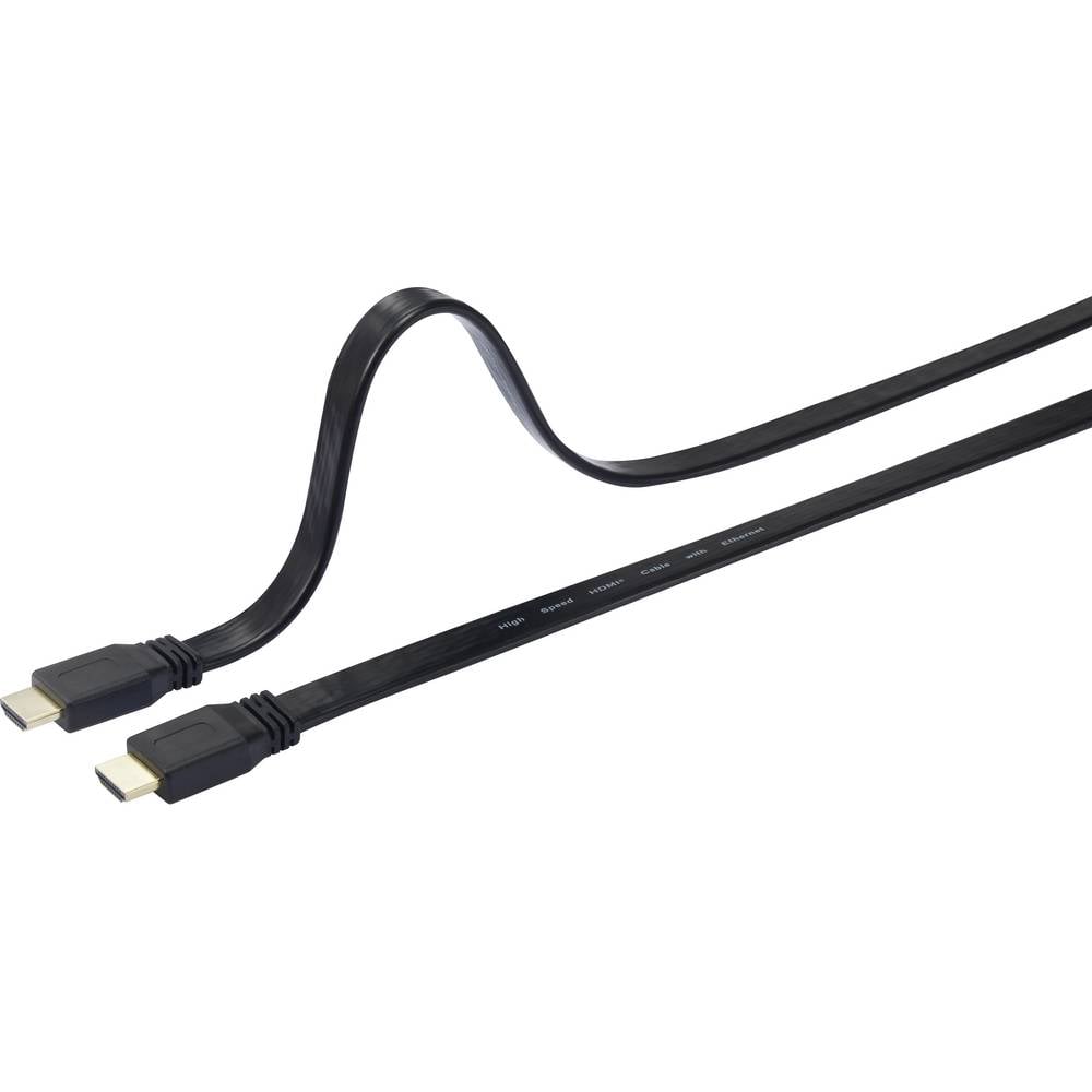 SpeaKa Professional HDMI kabel Zástrčka HDMI-A, Zástrčka HDMI-A 5.00 m černá SP-7541956 Audio Return Channel, pozlacené