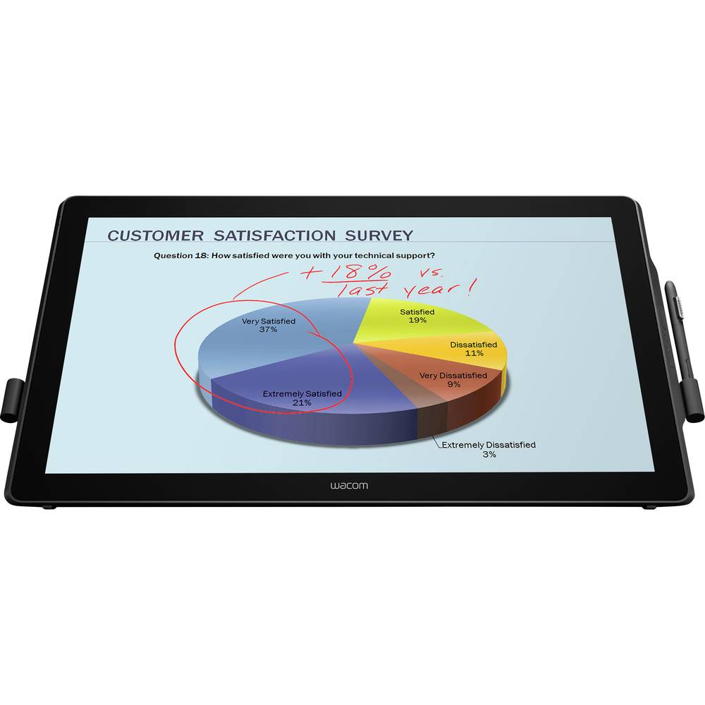 Wacom DTH-2452 kabelový kreativní grafický tablet Energetická třída (EEK2021): E (A - G) černá
