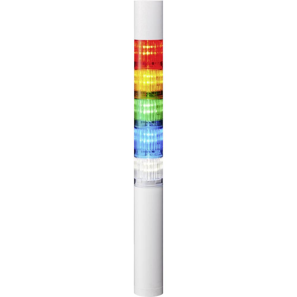 Patlite signální sloupek LR4-5M2WJBW-RYGBC LED 5 barev, červená, žlutá, zelená, modrá, bílá 1 ks