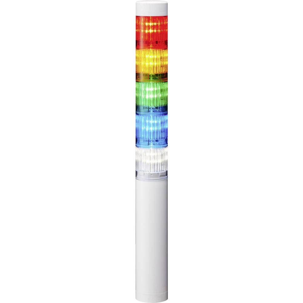 Patlite signální sloupek LR4-5M2WJNW-RYGBC LED 5 barev, červená, žlutá, zelená, modrá, bílá 1 ks