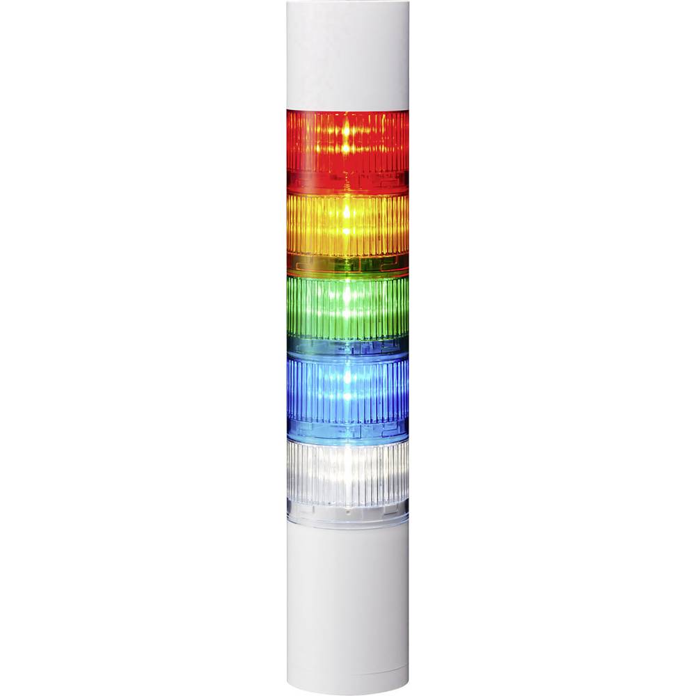 Patlite signální sloupek LR6-502WJBW-RYGBC LED 5 barev, červená, žlutá, zelená, modrá, bílá 1 ks