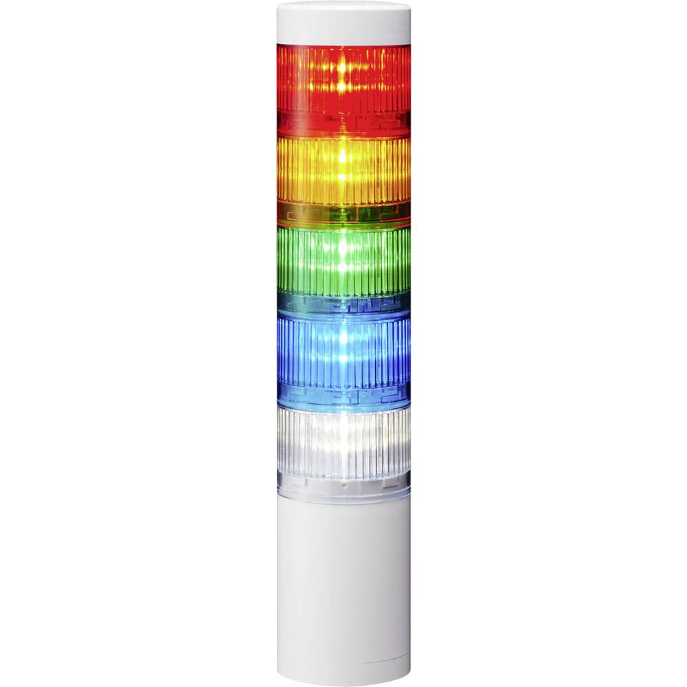Patlite signální sloupek LR6-502WJNW-RYGBC LED 5 barev, červená, žlutá, zelená, modrá, bílá 1 ks