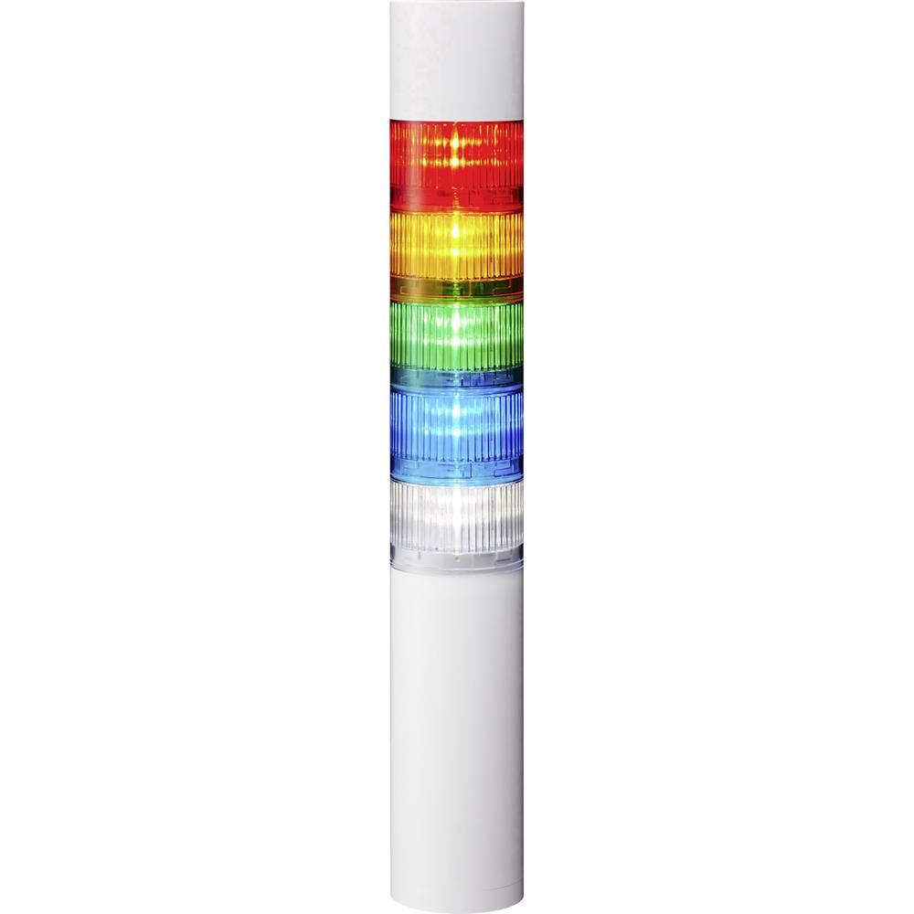 Patlite signální sloupek LR6-5M2WJBW-RYGBC LED 5 barev, červená, žlutá, zelená, modrá, bílá 1 ks