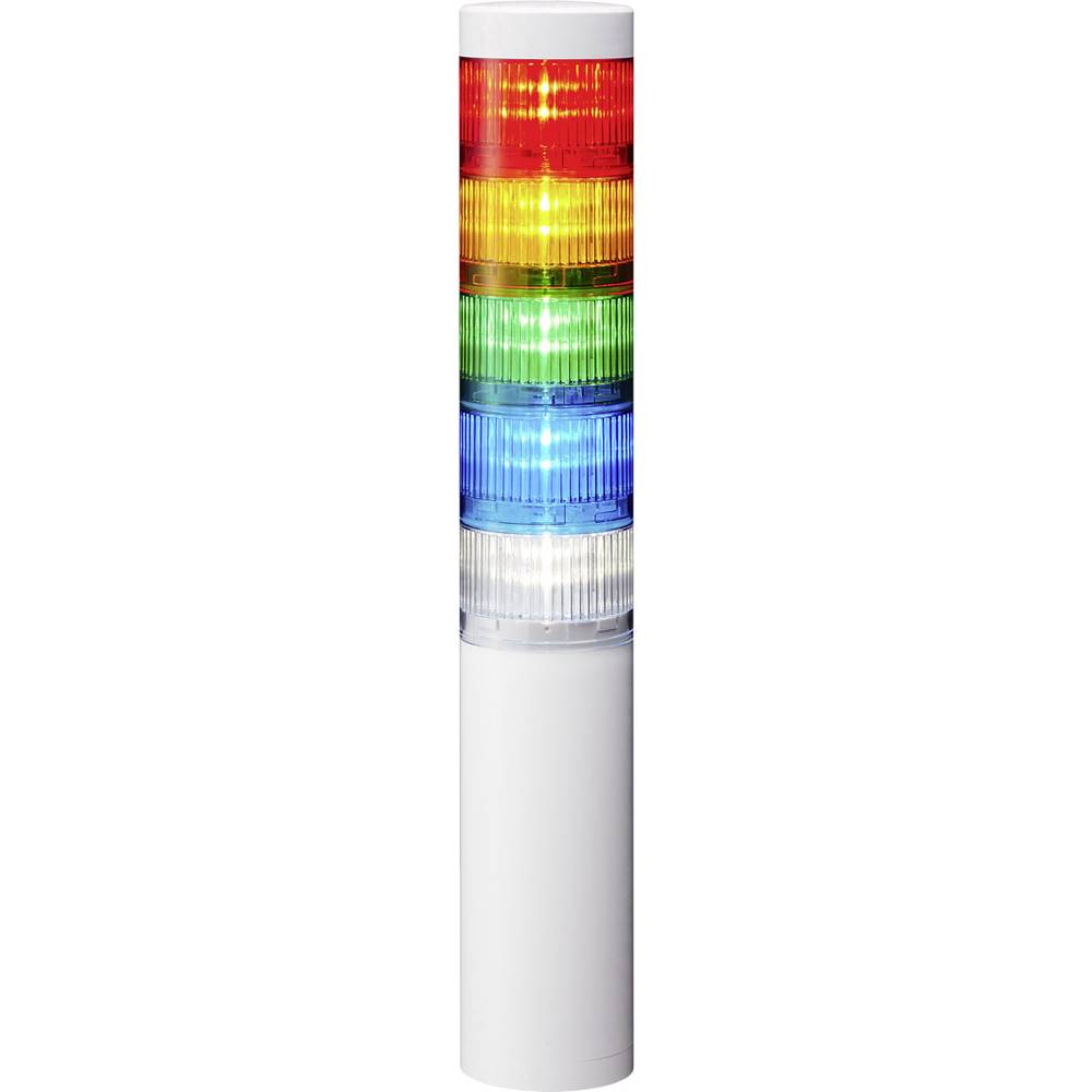 Patlite signální sloupek LR6-5M2WJNW-RYGBC LED 5 barev, červená, žlutá, zelená, modrá, bílá 1 ks