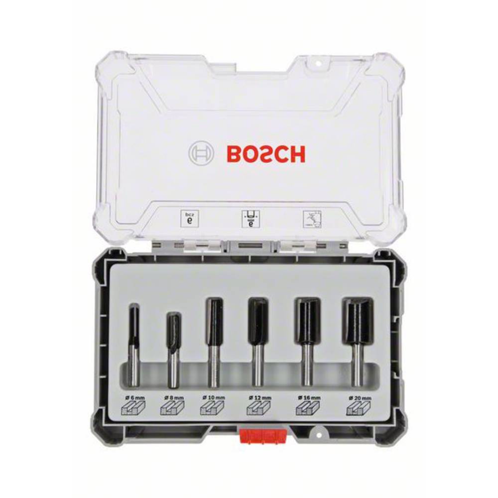 Sada drážkových fréz, dřík 6 mm, 6 ks Bosch Accessories 2607017465