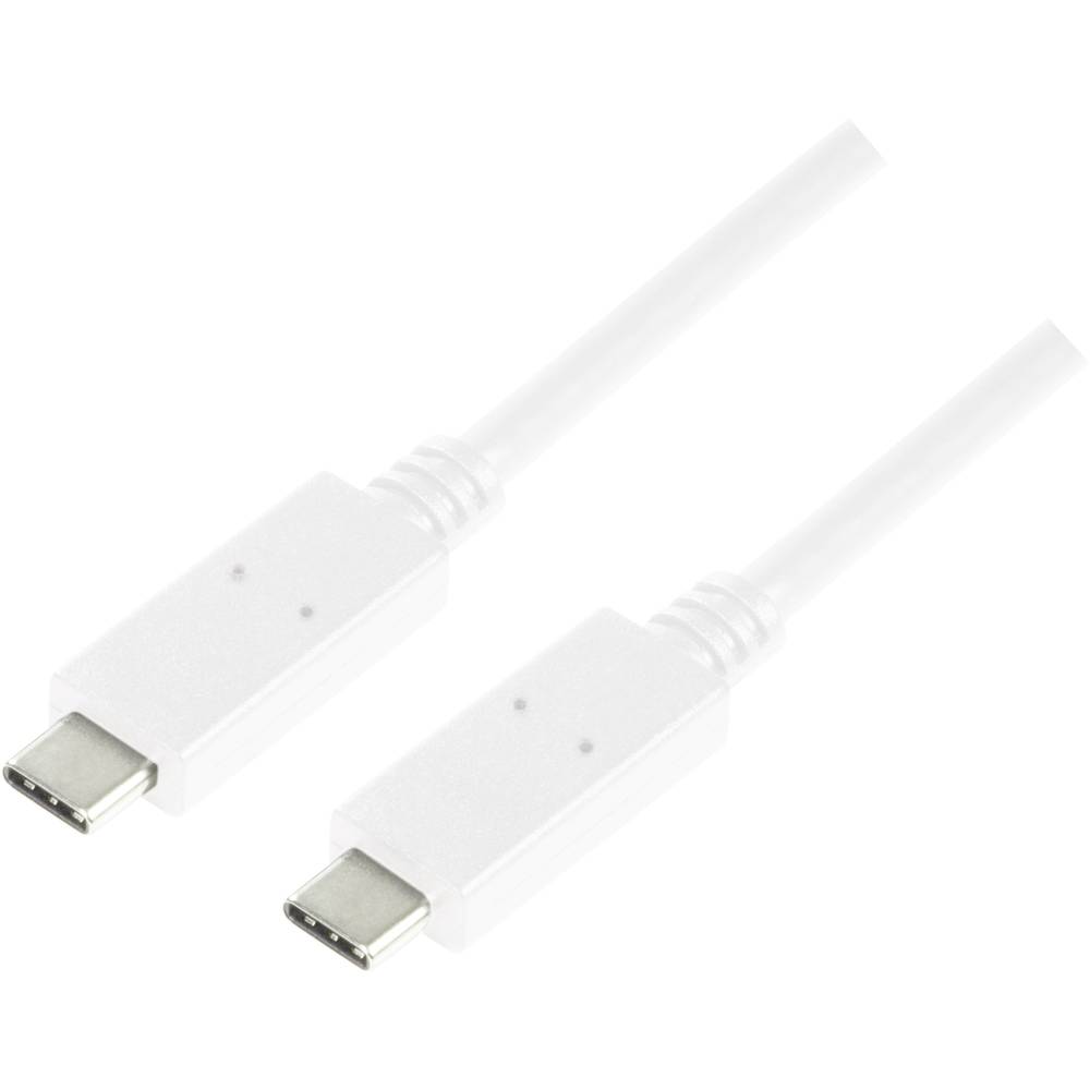 LogiLink USB kabel USB 3.2 Gen1 (USB 3.0 / USB 3.1 Gen1) USB-C ® zástrčka, USB-C ® zástrčka 0.50 m bílá CU0130