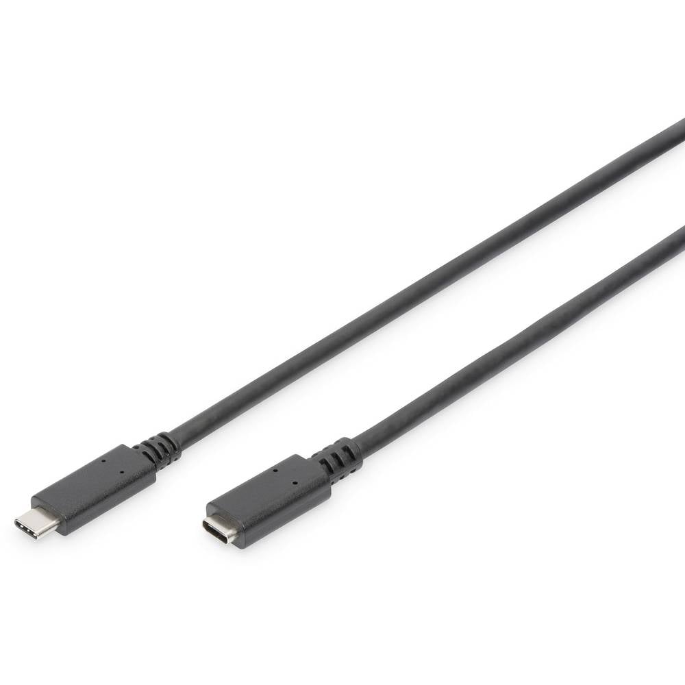 Digitus USB kabel USB 3.2 Gen1 (USB 3.0 / USB 3.1 Gen1) USB-C ® zástrčka, USB-C ® zásuvka 0.70 m černá oboustranně zapoj