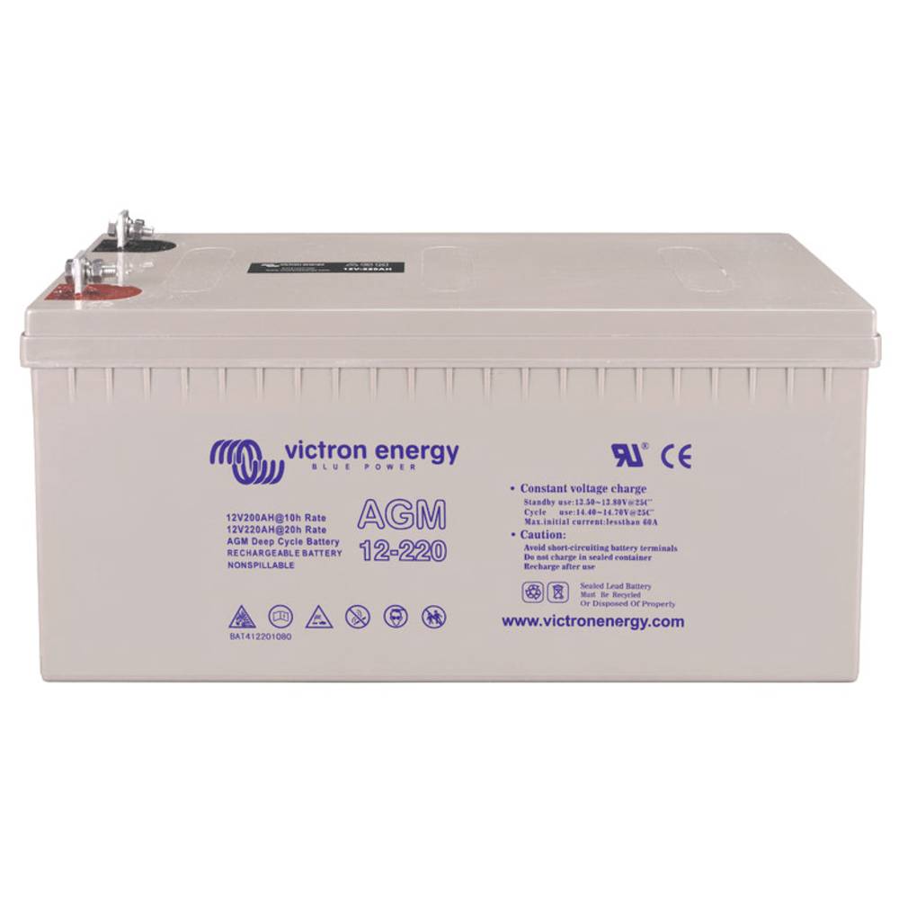 Victron Energy AGM 12V 220Ah Deep-Cycle Batterie BAT412201084 solární akumulátor 12 V 220 Ah olověný se skelným rounem (