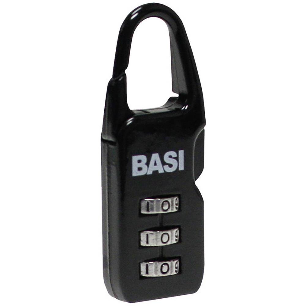 Basi 6100-0115 zámek na kufr 22 mm zámky s různými klíči černá na heslo