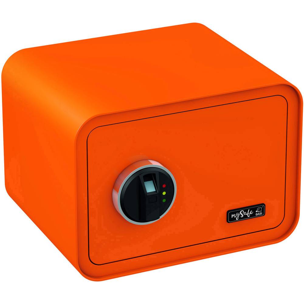 Basi 2018-0002-1900 mySafe 350 trezor, bezpečnostní trezor zámek s otiskem prstu, na klíč oranžová