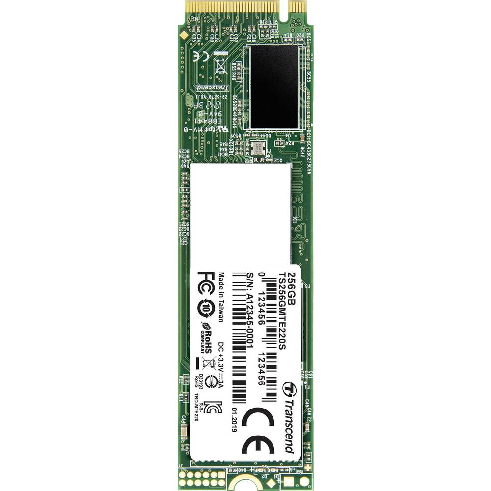 Transcend 220S 256 GB interní SSD disk NVMe/PCIe M.2 M.2 NVMe PCIe 3.0 x4 Retail TS256GMTE220S