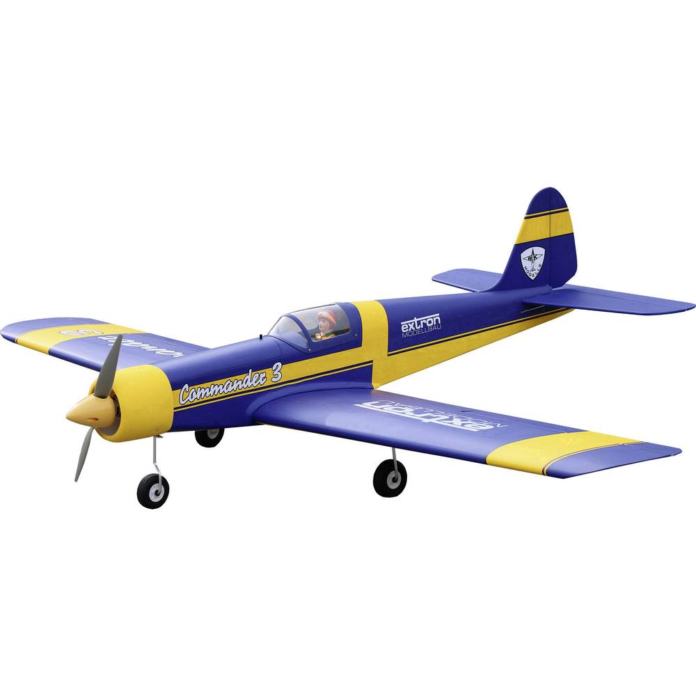 EXTRON Modellbau Commander 3 modrá RC model motorového letadla ARF 1550 mm
