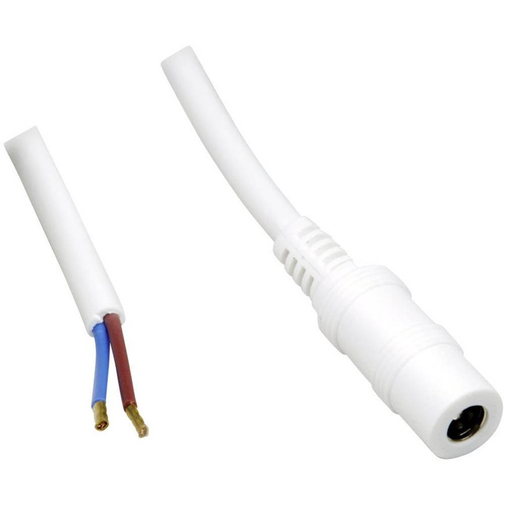 BKL Electronic 075204 nízkonapěťový připojovací kabel nízkonapěťová zásuvka - kabel s otevřenými konci 5.50 mm 2.10 mm 1