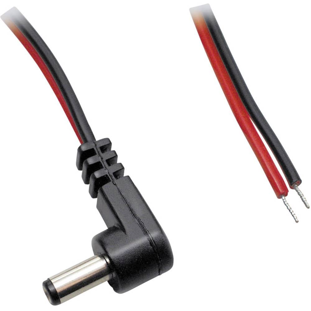 BKL Electronic 075156 nízkonapěťový připojovací kabel nízkonapěťová zástrčka - kabel s otevřenými konci 5.50 mm 0.50 m 1