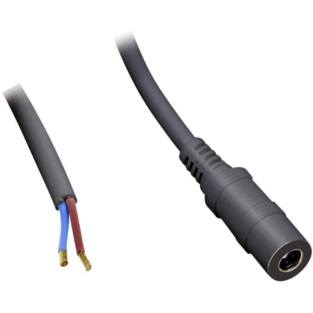 BKL Electronic 075184 nízkonapěťový připojovací kabel nízkonapěťová zásuvka - kabel s otevřenými konci 5.50 mm 2.10 mm 1