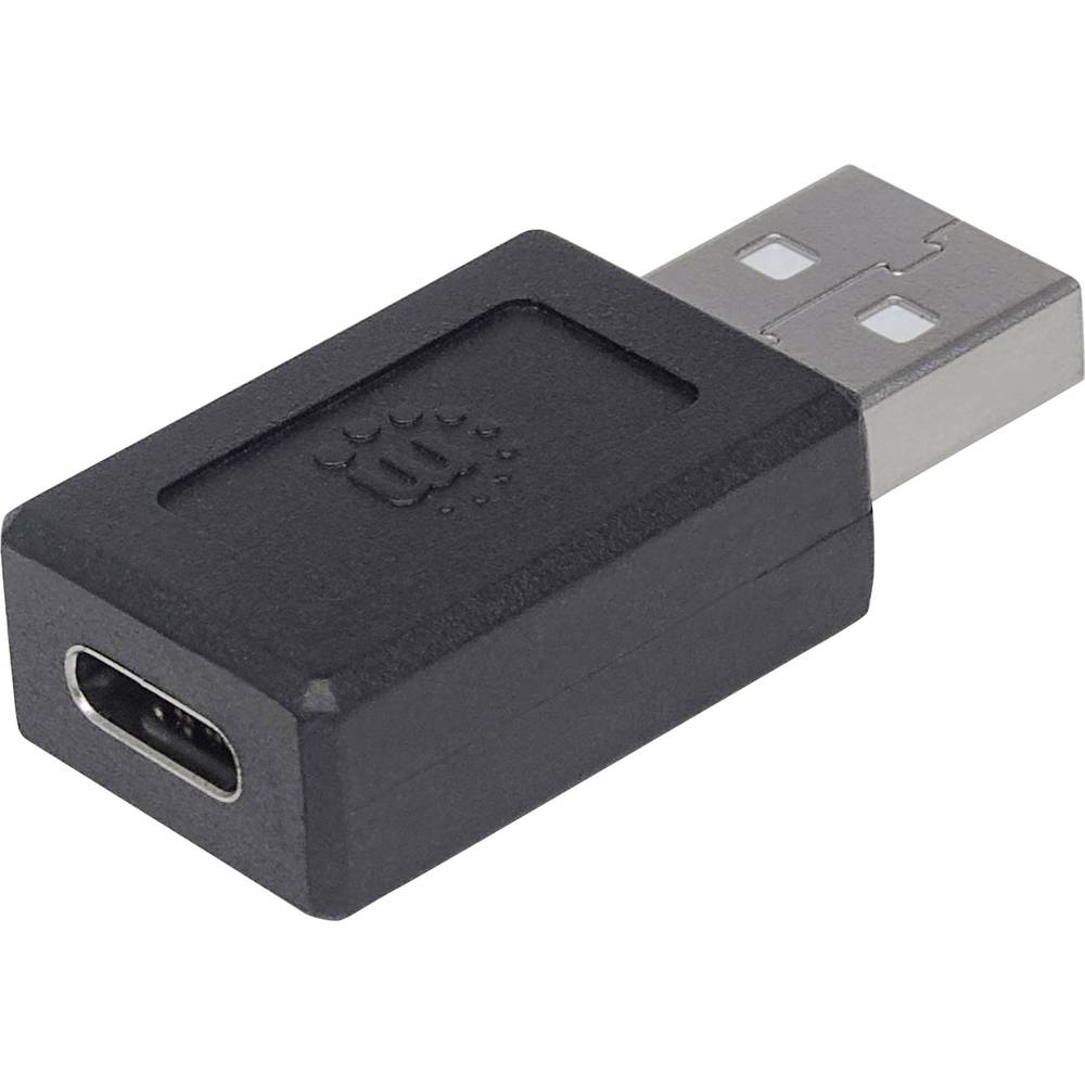 Manhattan USB 2.0 adaptér [1x USB 2.0 zástrčka A - 1x USB-C® zásuvka] 354653 oboustranně zapojitelná zástrčka