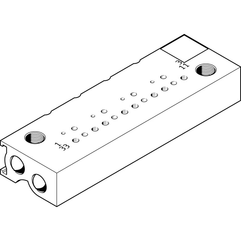 FESTO připojovací blok 197242 MHP1-PR2-3-PI-PCB 0 do 8 bar