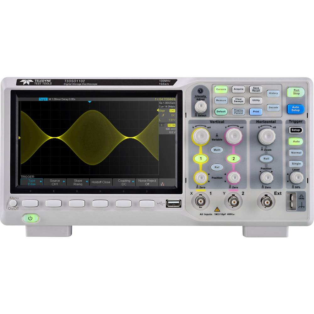 Teledyne LeCroy T3DSO1302A digitální osciloskop Kalibrováno dle (DAkkS) 350 MHz 2 GSa/s 28 Mpts 1 ks