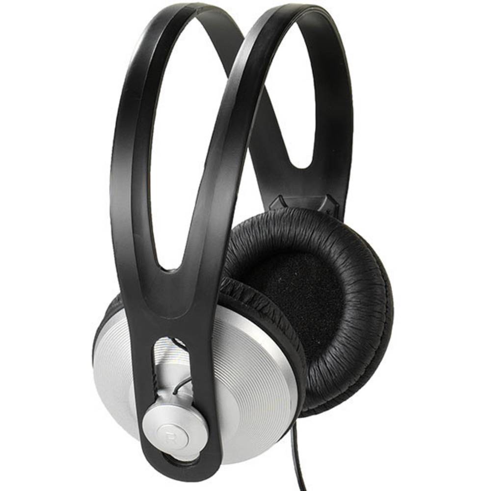 Vivanco SR 97 sluchátka On Ear kabelová černá, stříbrná