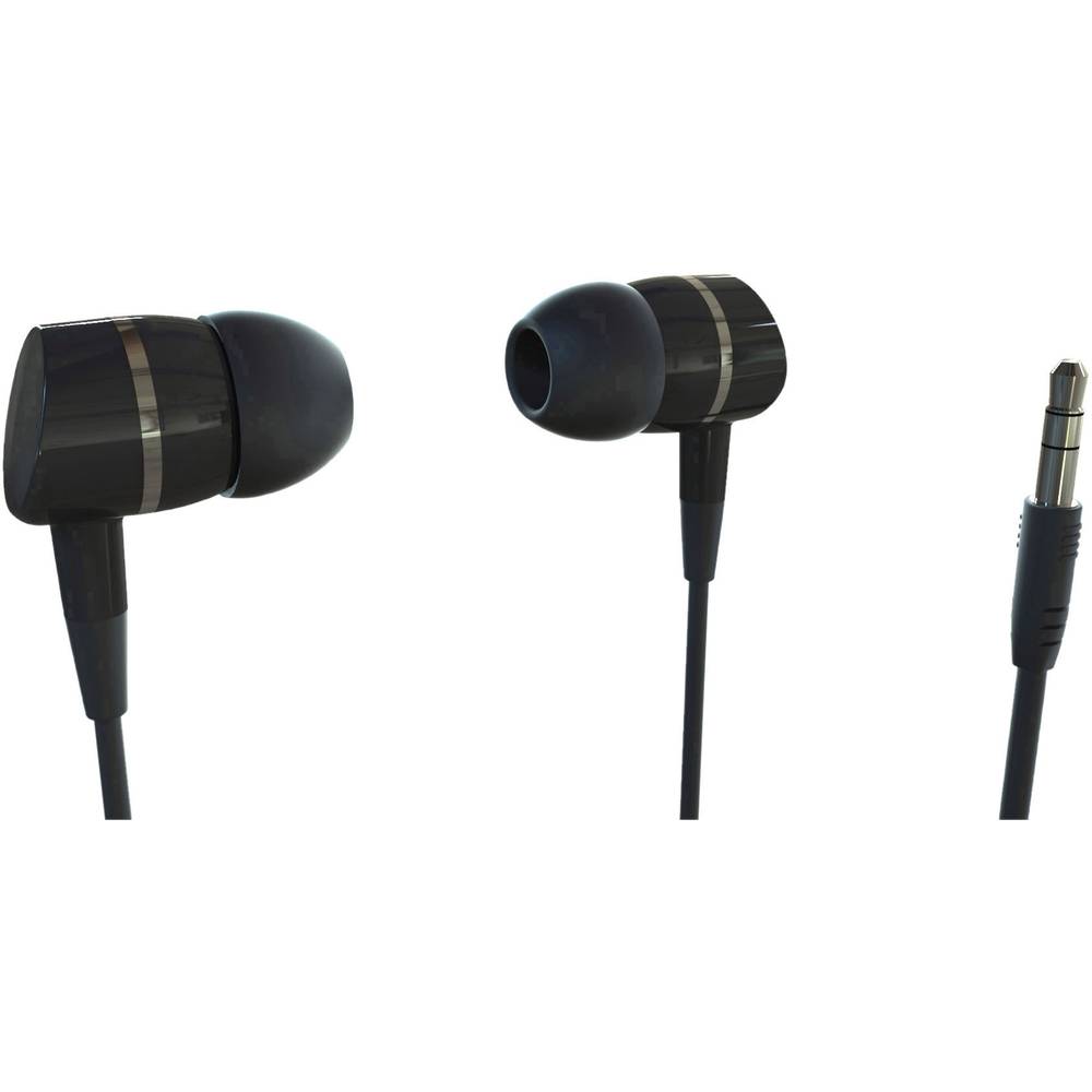 Vivanco SOLIDSOUND BLACK špuntová sluchátka kabelová černá