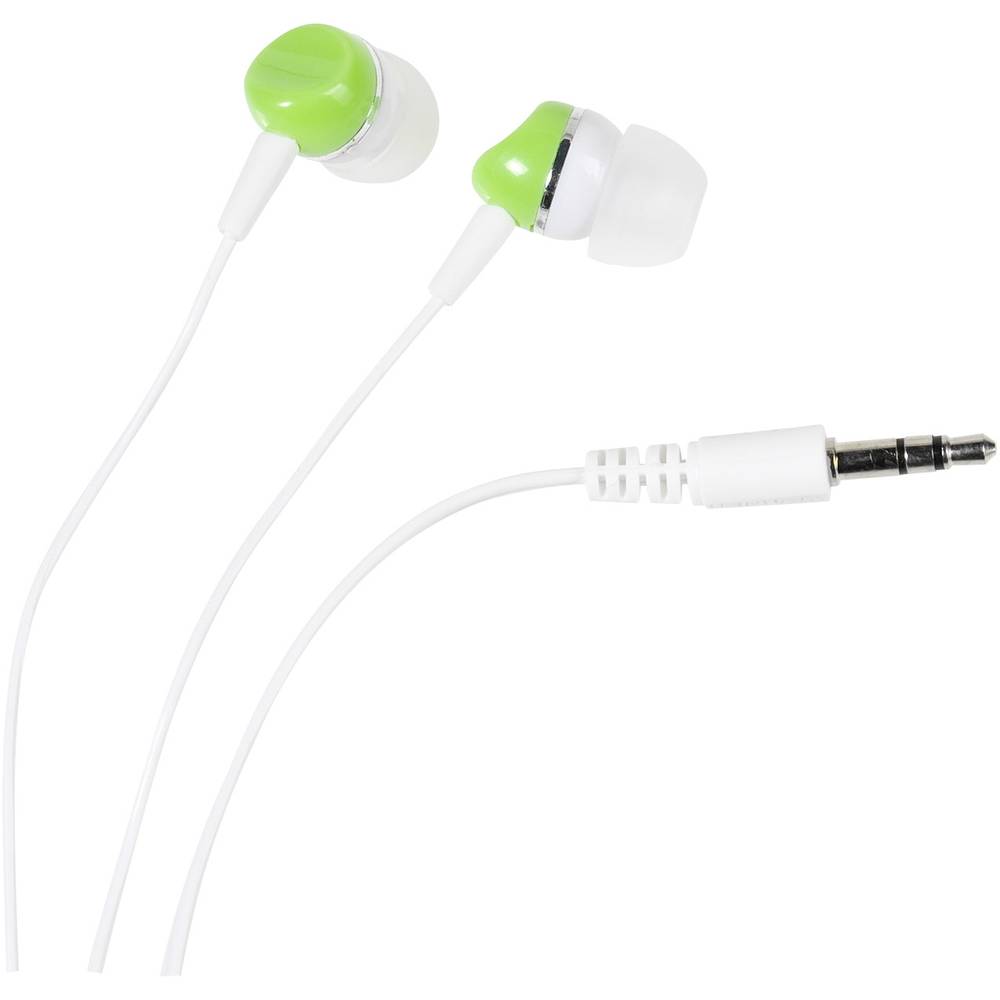 Vivanco SR 3 GREEN špuntová sluchátka kabelová bílá, zelená