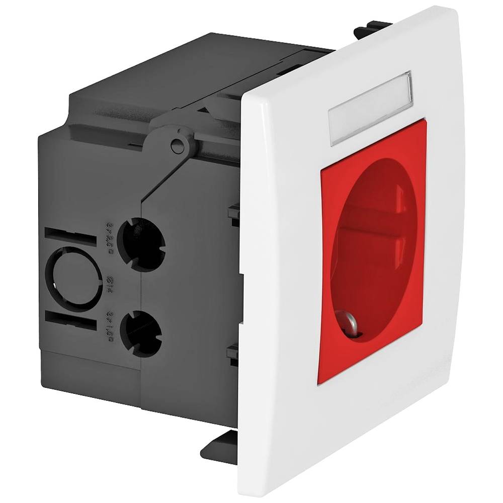 OBO Bettermann 6119423 přístrojová vložka zásuvka (š x v x h) 84 x 84 x 60 mm 1 ks červená