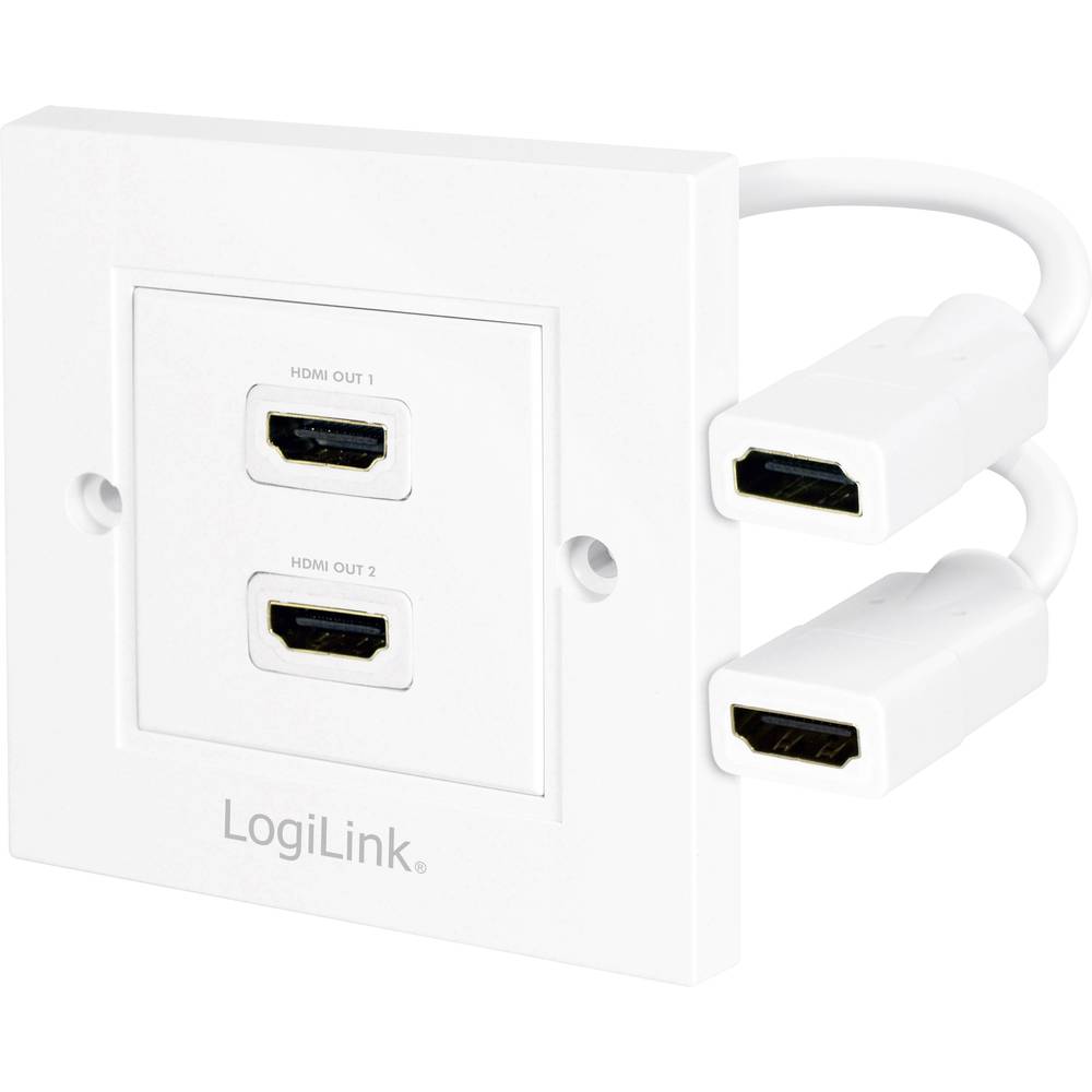 LogiLink AH0015 HDMI adaptér [1x HDMI zásuvka - 2x HDMI zásuvka] bílá