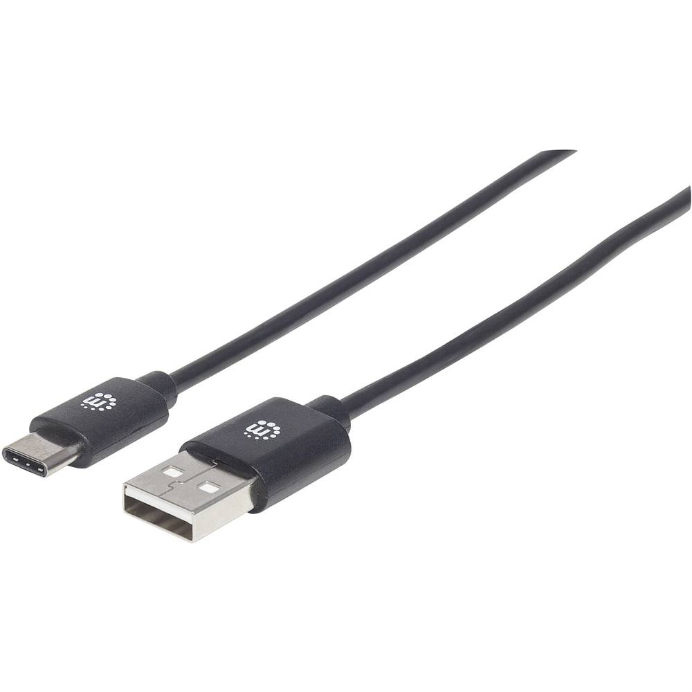 Manhattan USB kabel USB 2.0 USB-A zástrčka, USB-C ® zástrčka 0.50 m černá 354912