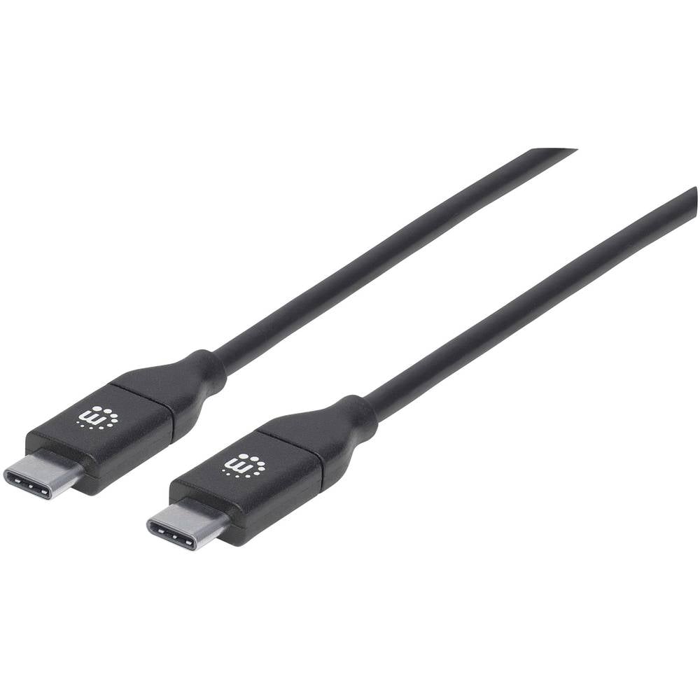 Manhattan USB kabel USB 2.0 USB-C ® zástrčka, USB-C ® zástrčka 2.00 m černá 355247